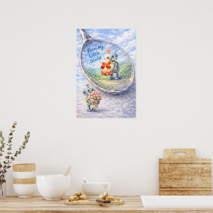 Affiche de réflexion de robot fantaisiste