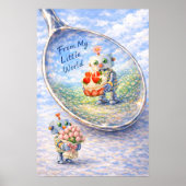 Affiche de réflexion de robot fantaisiste (Devant)