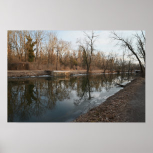 Affiche de réflexion sur le paysage aquatique hive