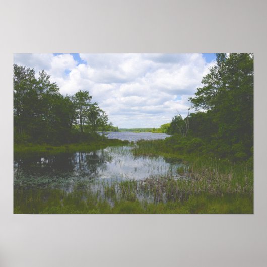 Affiche de réflexions de paysage aquatique (Devant)