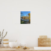 Affiche de réflexions de paysage aquatique d'autom (Cuisine)