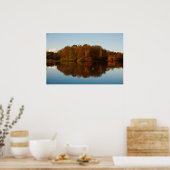 Affiche de réflexions sur les lacs d'automne (Cuisine)
