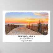 Affiche de Rehoboth Beach Delaware, Aquarelle, Per (Devant)