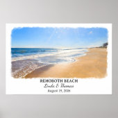 Affiche de Rehoboth Beach Delaware, Aquarelle, Sur (Devant)