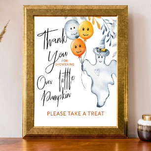 Affiche de remerciement pour Baby Shower Halloween