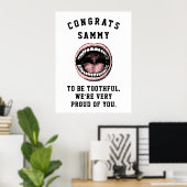 Affiche de remise de diplômes de l'école dentaire (Bureau à domicile)