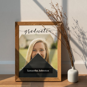 Affiche de remise de diplômes moderne avec photo