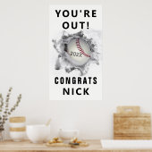 affiche de remise des diplômes de base-ball (Cuisine)