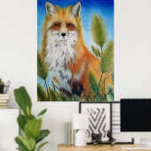 Affiche de renard (Bureau à domicile)