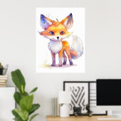 Affiche de renard bébé mignon (Bureau à domicile)