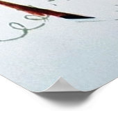 Affiche de rennes de Père Noël de Noël rétro (Coin)