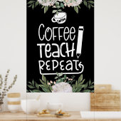 Affiche de répétition de l'enseignement du café (Cuisine)