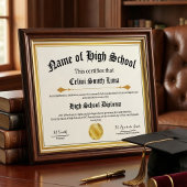 Affiche de Réplique de Diplôme d'Études Secondaire