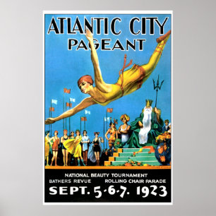 Affiche de reproduction d'Atlantic City Pagent
