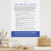 Affiche de restaurant d'urgence pour nouveau menu  (Cuisine)