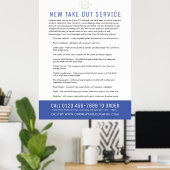 Affiche de restaurant d'urgence pour nouveau menu  (Bureau à domicile)
