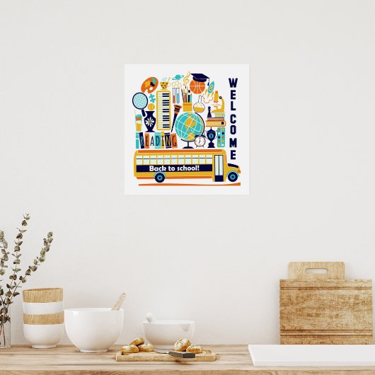 Affiche de retour à l'école (Cuisine)