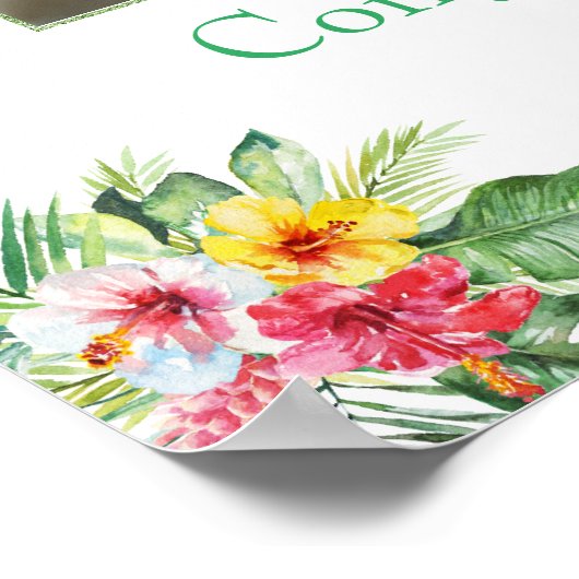 Affiche de retrait de photo florale tropicale (Coin)