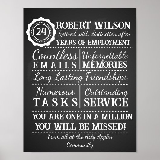 Affiche de retraite personnalisée Imprimer (Devant)