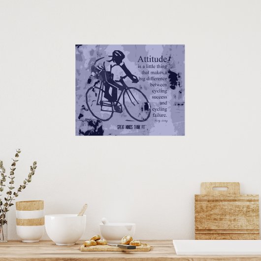 Affiche de réussite et d'attitude en vélo (Cuisine)