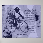 Affiche de réussite et d'attitude en vélo (Devant)