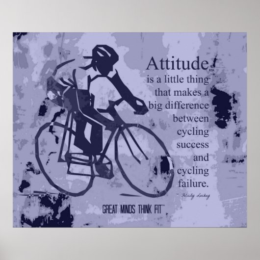 Affiche de réussite et d'attitude en vélo (Devant)