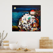 Affiche de rêve sur l'île grecque (Cuisine)