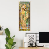 Affiche de réveil Alfons Mucha Morning (Bureau à domicile)