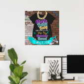 Affiche de révélation de genre Hip hop violet et T (Bureau à domicile)