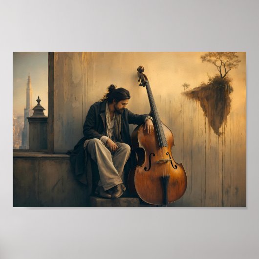 Affiche de rêverie solitaire aux basses profondes (Devant)