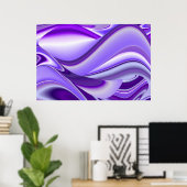 Affiche de rêves d'arc-en-ciel de fleurs violettes (Bureau à domicile)