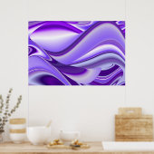 Affiche de rêves d'arc-en-ciel de fleurs violettes (Cuisine)
