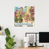 Affiche de Rick London Drôles de Chats Contre Chie (Bureau à domicile)