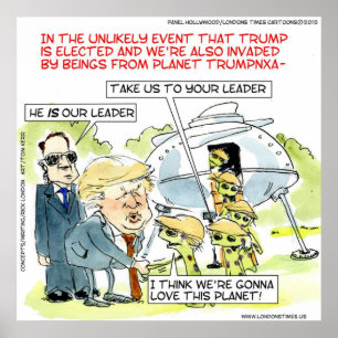 Affiche de Rick London Funny Planet Trump