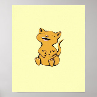 Affiche de rire Wally Cat