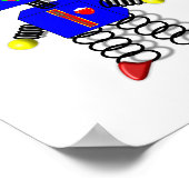 Affiche de robot de chambre de garçons mignons Déc (Coin)