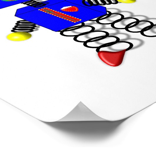 Affiche de robot de chambre de garçons mignons Déc (Coin)