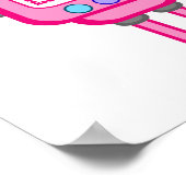 Affiche de robots rose et turquoise (Coin)