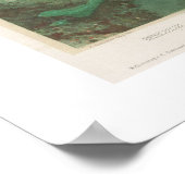 Affiche de rochers sous-marins avec coraux verts ( (Coin)