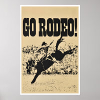 Affiche de rodéo Art Impression Western Cowboy (H9