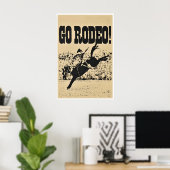 Affiche de rodéo Art Impression Western Cowboy (H9 (Bureau à domicile)