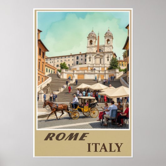 Affiche de Rome, Italie (Devant)