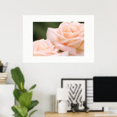 Affiche de roses crème magnifiques (Bureau à domicile)