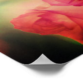 Affiche de roses roses avec une citation édifiante (Coin)