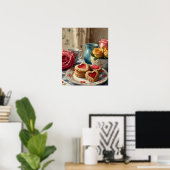 Affiche de roses vintage (Bureau à domicile)