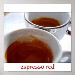 Affiche de rouge de café express