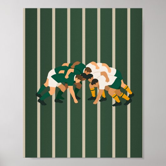 Affiche de rugby pour chambre d'enfant (Devant)