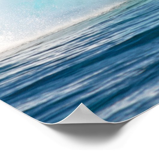 Affiche de rupture de grande vague de l'océan Paci (Coin)