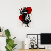 Affiche de sablier Trash Polka abstrait (Bureau à domicile)