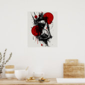 Affiche de sablier Trash Polka abstrait (Cuisine)